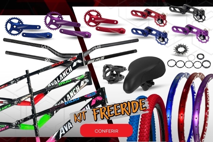 kit freeride peças bicicleta grau
