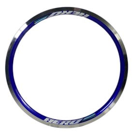 Aro 20 Alumínio Aero Flay Race Azul Branco CNC 36 Furos