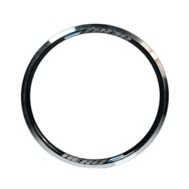 Aro 20 MTB Alumínio Aero Flay Race Preto Com Branco CNC 36 Furos