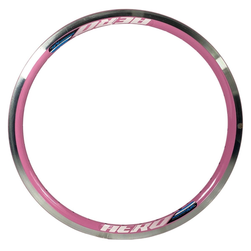 Aro 24 Alumínio Aero Arosul Race Rosa Branco CNC 36 Furos