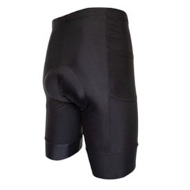 Bermuda Ciclismo Masculina Fennix Attack Preto Com Bolso