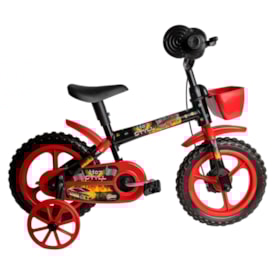 Bicicleta Aro 12 Styll Hot Preto Vermelho