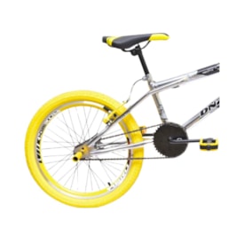 Bicicleta Aro 20 Diniz Freestyle Cromado e Amarelo