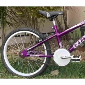Bicicleta Aro 20 Garra7 Flash Lilás e Branco