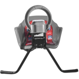 Cadeirinha de Bicicleta Dianteira Pojda Luxo Cinza