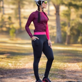 Calça Bretelle Ciclismo Feminino Furbo Hermana HT90 Com Bolso