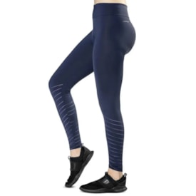 Calça Ciclismo Feminina Elite Azul Marinho Roxo
