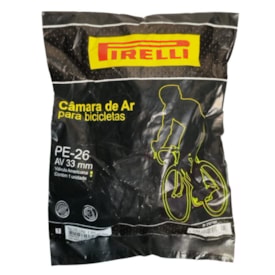 Câmara Aro 26 PE Pirelli Válvula Americana 33mm 1.1/2x1.3/4 / 2.00