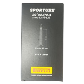 Câmara Aro 29 Pirelli Sportube Válvula Presta 48mm 2.1/2.3