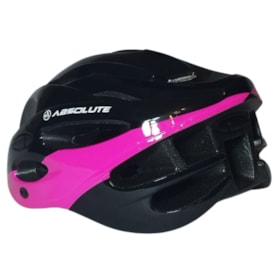Capacete Bike Absolute Mia Preto e Rosa Com Led - M
