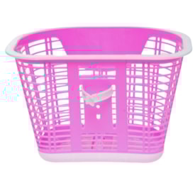 Cesta de Bicicleta Aro 20 Importado Nylon Rosa e Branco