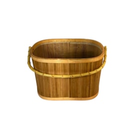 Cesta de Bicicleta Aro 26 Importado Bambu Marrom