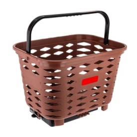 Cesta de Bicicleta Coletiva Kalf KF414 Marrom Traseira