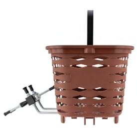 Cesta de Bicicleta Coletiva Kalf KF415 Marrom Dianteira