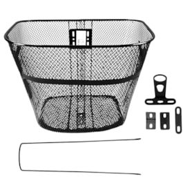 Cesta de Bicicleta Grande Aro 26 Volpx Aço Preto
