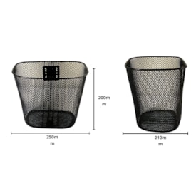 Cesta de Bicicleta Média Aro 20 Importado Aço Preto