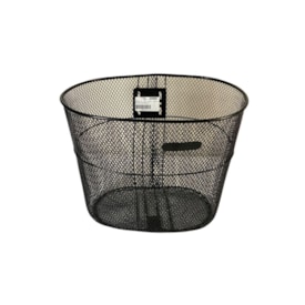 Cesta de Bicicleta Oval Grande Aro 26 Volpx Aço Preto