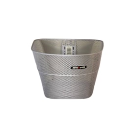 Cesta de Bicicleta Quadrada Aro 26 Inviktus Aço Branco