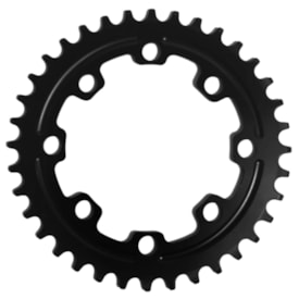 Coroa Single Nek 38 Dentes Alumínio BCD 96/104 Preto