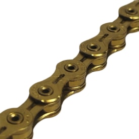 Corrente Fina KMC X10-SL 1/2x11/128 116 Elos Dourado Index 10V Vazada