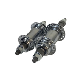 Cubo Aço Rosca 36 Furos com Rolamento Prata Com Espaçador