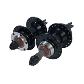 Cubo Alumínio Rosca 36 Furos Com Rolamento Preto Com Espaçador