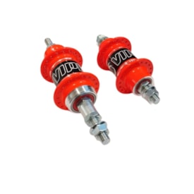 Cubo Alumínio Rosca Viper 36 Furos Com Rolamento Laranja Neon