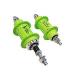 Cubo Alumínio Rosca Viper 36 Furos Com Rolamento Verde Neon