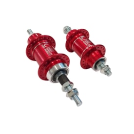 Cubo Alumínio Rosca Viper 36 Furos Com Rolamento Vermelho