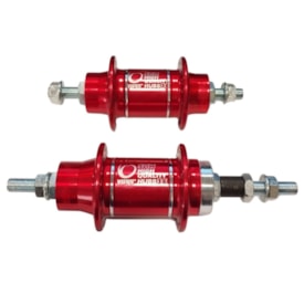 Cubo Alumínio Rosca Viper 36 Furos Com Rolamento Vermelho