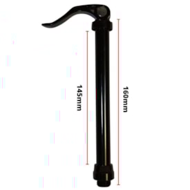 Eixo Passante Dianteiro Kapa 145/160mm Alumínio Preto Grosso 15mm