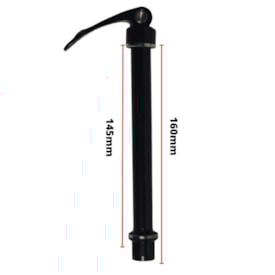 Eixo Passante Dianteiro Kapa 145/160mm Alumínio Preto Grosso 15mm