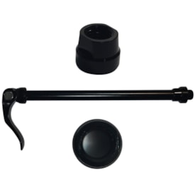 Eixo Passante Traseiro Kapa 190mm Alumínio Preto Grosso 12mm