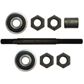 Eixo Traseiro Furado Importado 145mm Aço Preto Grosso 3/8