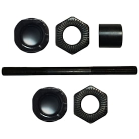 Eixo Traseiro Furado Shimano 140mm Aço Preto Grosso 3/8