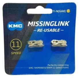Emenda Corrente KMC CL555R 11 Velocidades Dourada