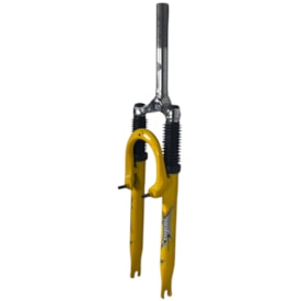 Garfo Suspensão Bike Aro 24 Logan Standard Aço Amarelo