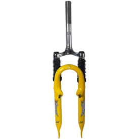 Garfo Suspensão Bike Aro 24 Logan Standard Aço Amarelo