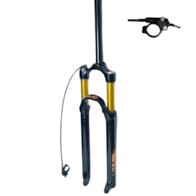 Garfo Suspensão Bike Aro 29 RAD7 Concept Over Preto e Dourado Com Trava