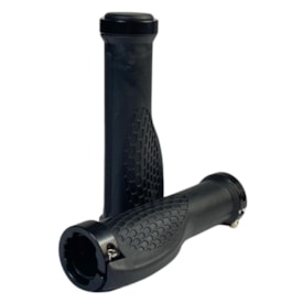 Manopla Bike Com 2 Trava Alumínio GTS FG-179 Borracha 130mm