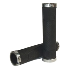 Manopla Bike Com 2 Travas Kapa Kraton Cinza e Preto Gel 130mm