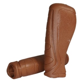 Manopla Bike Volpx Confort Marrom Borracha 120mm