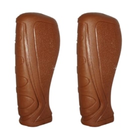 Manopla Bike Volpx Confort Marrom Borracha 120mm