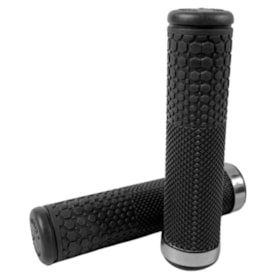 Manopla Bike Wester Diplomata Preto Anel Cromado