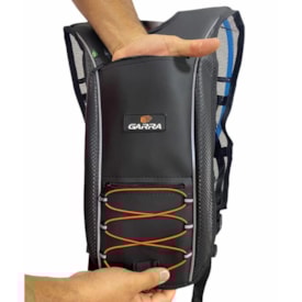Mochila Hidratação Gara7 Preto Laranja 2L