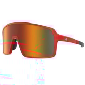 Oculos Ciclismo HB Grinder Matte Dark Red Orange Chrome