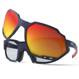 Oculos Ciclismo HB Rush Matte Navy Multi Red