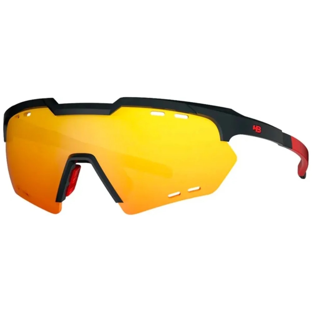 Oculos Ciclismo HB Shield Compac M Gloss Black Multi Red