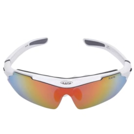 Óculos Ciclismo Kapa KP930 5 Lentes Branco Proteção UV