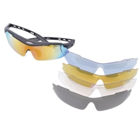 Oculos Ciclismo Kapa KP930 Preto 5 Lentes